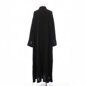 AP STUDIO 25SS マキシシャツワンピース ロング 長袖 38 黒 25040586102010 /BM