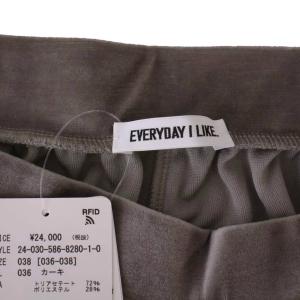 EVERYDAY I LIKE 24SS ベロアイージーパンツ 38 グレー 24030586828010 /BM