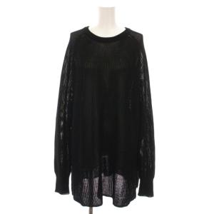 25SS コットンコードプルオーバー ニット セーター 長袖 黒 25080586207010 /YM