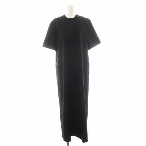 24SS ミニマルTシャツドレス ワンピース ロング丈 半袖 黒 ブラック 24040586806010