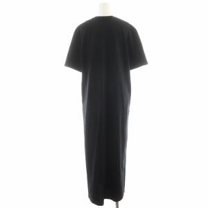 EVERYDAY I LIKE 24SS ミニマルTシャツドレス ワンピース ロング丈 半袖 黒 ブラック 24040586806010
