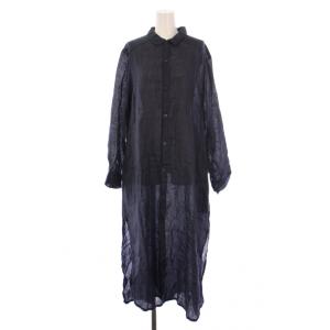 JOIN CLOTHES 24SS SHIRT DRESS シャツ ワンピース ロング 長袖 F 紺 24040510000310