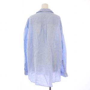 MUSE de Deuxieme Classe 24SS Ivy Style アイビースタイルシャツ ブラウス 長袖 スキッパー 無地 麻 リネン F