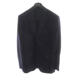 PAUL SMITH スーツ セットアップ テーラードジャケット シングル パンツ スラックス ストライプ柄 ウール L 紺