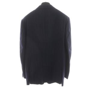 PAUL SMITH スーツ セットアップ テーラードジャケット シングル パンツ スラックス ストライプ柄 ウール L 紺