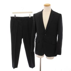 シングルスーツ セットアップ 上下 テーラードジャケット パンツ L 黒 PL-ST-77492 /YM