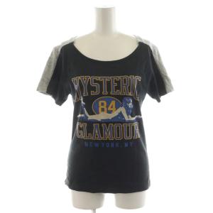 Tシャツ カットソー 半袖 ロゴ グレー 黒 ブラック /AN37