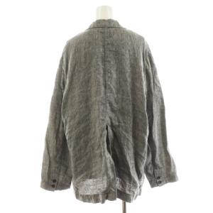 Spick&Span 24SS リネンエアリージャケット テーラードジャケット シングル 麻 40 グレー 24010200101010