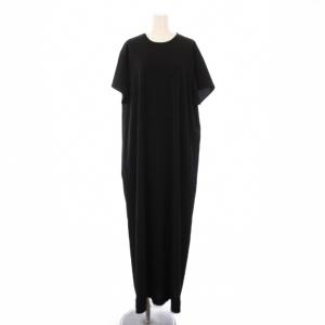 24SS リラクシングワンピース ロング 半袖 クルーネック 38 黒 24040586208010 /BM