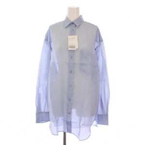 24SS シアーシャツ ブラウス 長袖 シースルー F ブルー 24050586202210 /BM