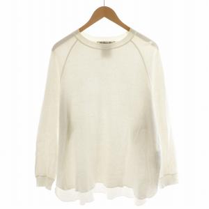 カットソー 長袖 コットン M 白 ホワイト /AN16