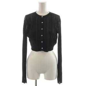 24AW ランダムリブシアーカーディガン シースルー F 黒 ブラック SWNT244031 /AN24