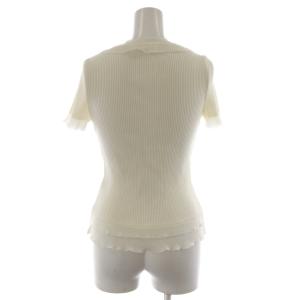 René カーディガン 半袖 レース フリル 36 白 6822060 /RR