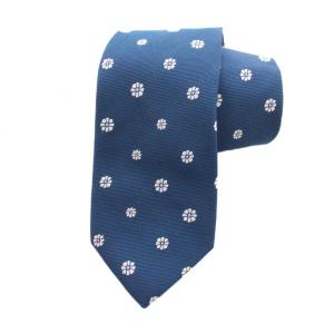 ネクタイ シルク 花柄 ネイビー /YM