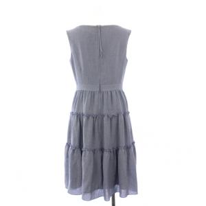 René basic ノースリーブワンピース ひざ丈 ティアード 34 ブルー 5936050 /KH