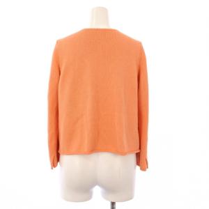 FOXEY NEW YORK ニットカーディガン 七分袖 ショート丈 40 オレンジ 29461 /KH
