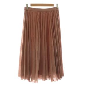 Paul Stuart プリーツスカート フレア ロング 4 ピンク K1S40-238-12 /NQ