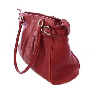 Salvatore Ferragamo ハンドバッグ ガンチーニ レザー 赤 レッド /BB OH