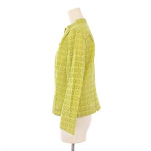 OLD ENGLAND セットアップ 上下 ブラウス シャツ 七分袖 スタンドカラー フレアスカート ひざ丈 フラワー柄 刺繍