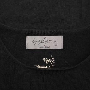 Yohji Yamamoto POUR HOMME ニット セーター 薄手 カシミヤ混 3 ブラック