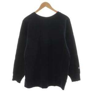 リバースウィーブ クルーネック スウェット L ブラック C5-A001