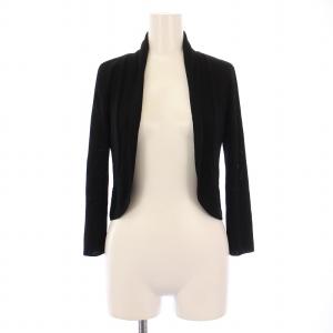 ニットカーディガン ショート丈 36 ブラック
