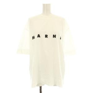 20SS オーバーサイズ Tシャツ カットソー 半袖 クルーネック ロゴプリント 38 白 ホワイト THJET49EPB