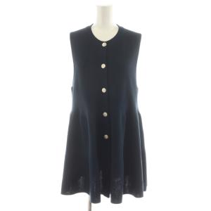 24SS ティアードミラノリブジレ ベスト 38 紺 ネイビー 10241816770 /AN23