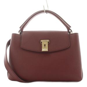 Layka Lock me ハンドバッグ 2way ボルドー