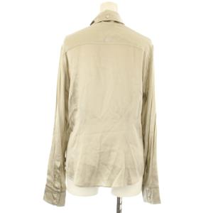 MAX MARA WEEKEND LINE シャツ ブラウス 長袖 リボン シルク混 42 グレー 51160203 /OR