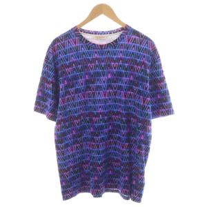 NEON OPTICAL PRINT T-SHIRT Tシャツ カットソー 半袖 総柄 ネオン Vロゴ