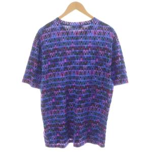 VALENTINO NEON OPTICAL PRINT T-SHIRT Tシャツ カットソー 半袖 総柄 ネオン Vロゴ