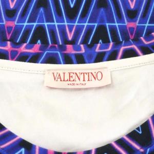 VALENTINO NEON OPTICAL PRINT T-SHIRT Tシャツ カットソー 半袖 総柄 ネオン Vロゴ