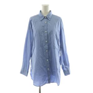 50コットンオーバーシャツ ブラウス 長袖 F ブルー 23050200208030 /NQ