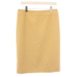 タイトスカート ひざ丈 スリット ロゴ カシミヤ 76-99 ベージュ /BB