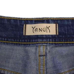 YANUK LEA ハイウエストボーイズストレートデニムパンツ ジーンズ ジップフライ 24 インディゴ 57131231