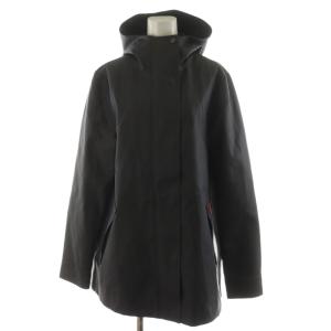 W ORI R RUB SMOCK レインコート ミドル丈 フード ロゴ S 黒 ブラック WRO1189SAE