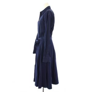 POLO RALPH LAUREN シャツワンピース 長袖 ロング 刺繍 4 紺 112308939 /TK