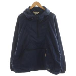 ジャケット プルオーバー ハーフジップ フード ナイロン L 紺 ネイビー T446 /AN47