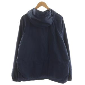L.L.BEAN ジャケット プルオーバー ハーフジップ フード ナイロン L 紺 ネイビー T446 /AN47