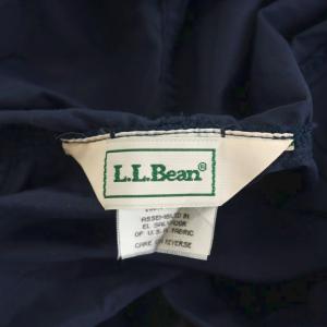 L.L.BEAN ジャケット プルオーバー ハーフジップ フード ナイロン L 紺 ネイビー T446 /AN47