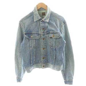 80s ヴィンテージ デニムジャケット ジージャン Gジャン 水色 ライトブルー /AN40