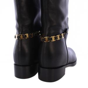 Salvatore Ferragamo ロングブーツ ヴァラ 6.5M ブラック