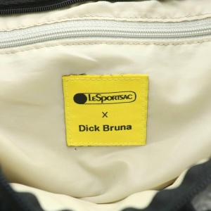LesportSAC × ディックブルーナ Dick Bruna ミッフィー ショルダーバッグ 総柄 ナイロン 黒 ブラック
