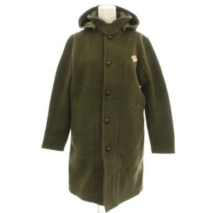 ウールモッサ コート JD-8457 丸襟 フード付き 36 カーキ /G