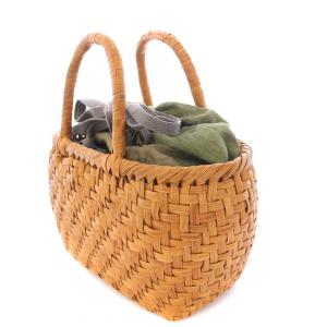 Nigel Cabourn BASKET BAG バスケットバッグ かごバッグ カゴバッグ ハンドバッグ 巾着 編み込み 茶 ブラウン