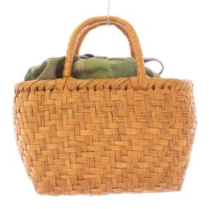 Nigel Cabourn BASKET BAG バスケットバッグ かごバッグ カゴバッグ ハンドバッグ 巾着 編み込み 茶 ブラウン