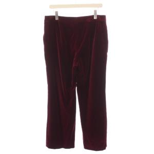 LEONARD FASHION ベロアパンツ 76-99 ボルドー 赤紫 0323251 /YM