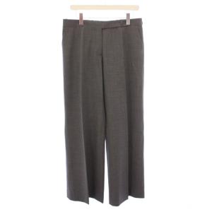 スラックスパンツ ジップフライ ストレート ウール 42 グレー /BB