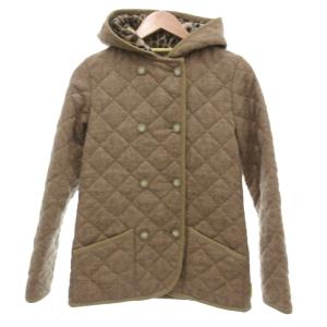 ハーフコート ジャケット キルティング 裏地レオパード柄 34 ベージュ /JS